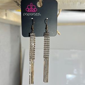 Paparazzi Shepherds Hook Rhinestone Earrings